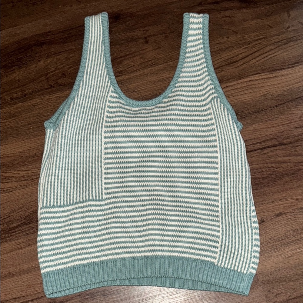 Splendid New Womens Blue and White Striped Tank - Picture 4 of 4